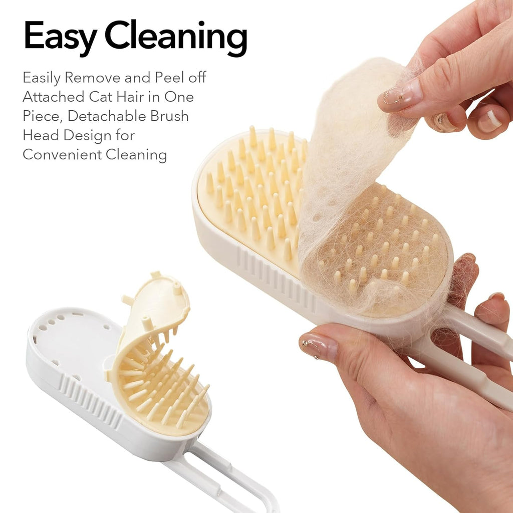 Miley&Daisy Upgraded Steam Cat & Dog Brush – 5-in-1 Grooming Essential