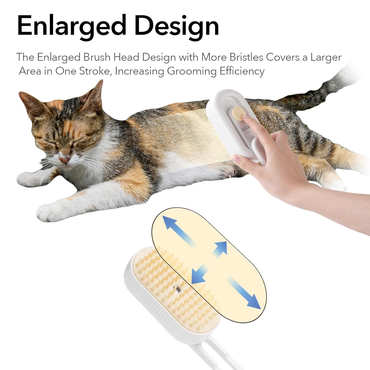 Miley&Daisy Upgraded Steam Cat & Dog Brush – 5-in-1 Grooming Essential